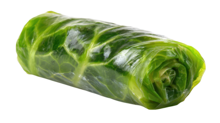 Green vegetable securely wrapped in transparent plastic film fresh green vegetable preserved in clear plastic packaging
