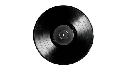 Black record features contrasting white disc vintage vinyl record displays prominent white central label