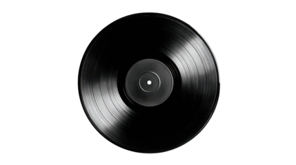 Black record features contrasting white disc vintage vinyl record displays prominent white central label
