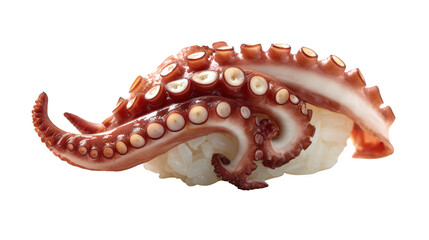 Cephalopod grasps morsel in its tentacles intimate view of octopus handling food with its tentacles