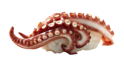 Cephalopod grasps morsel in its tentacles intimate view of octopus handling food with its tentacles