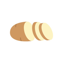 Potato icon for fresh produce and farm-to-table concept design.