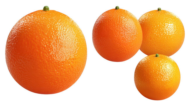 Row of three fresh oranges vibrant oranges are presented in linear arrangement - vibrant oranges are presented in linear arrangement