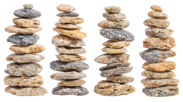 Stacked stones on black background smooth stacked rocks form sculpture highlighting natural balance