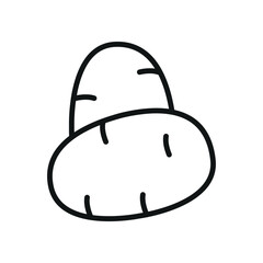 Potato icon for minimal farming and agriculture branding.