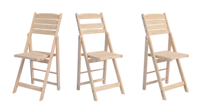 Wooden folding chairs provide convenient seating these three wooden chairs offer portable seating solution