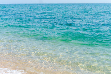 The ocean is a beautiful shade of blue