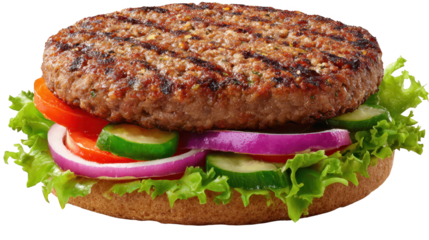 Classic hamburger with fresh lettuce bun and patty savory hamburger with crisp lettuce perfect for dining