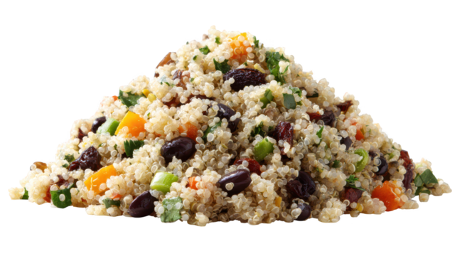 Nutritious rice vegetable and bean mixture presented hearty rice based meal featuring diverse garden components