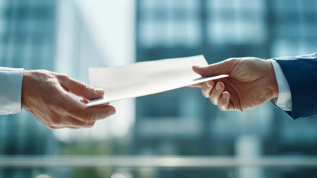 Hands Engaged in Document Exchange Professional Office Setting for Enhanced Collaboration and Communication in Business