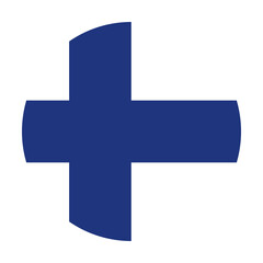 Round icon flag of Finland. On a transparent background.