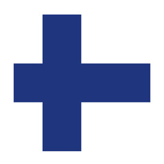 Square Icon flag of Finland. On a transparent background