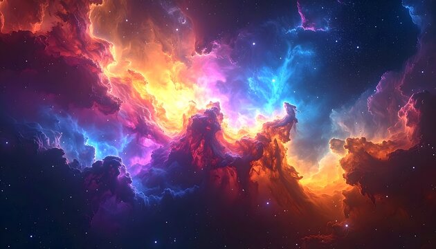 Abstract nebula cloud, cosmic background