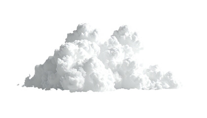 Fluffy white cloud, against a black background