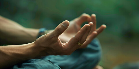 Spiritual Yoga Hand Pose Detail