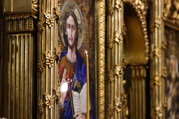 Obraz premium Details from inside a Romanian Orthodox Church