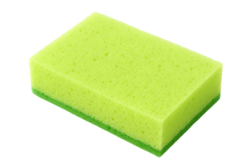 A rectangular cleaning sponge isolated on white or transparent background