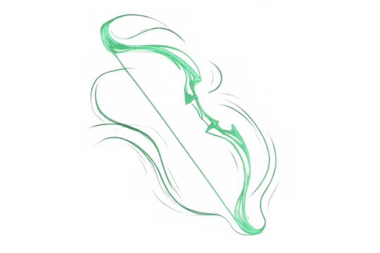 Green abstract smoke effect flowing on transparent background, showing light movement and energy concept