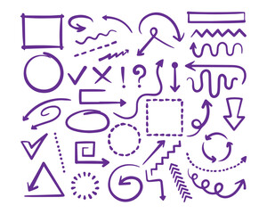 Doodle Arrows and Frames Vector