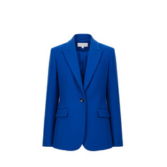 Elegant royal blue single-button blazer for professional women, exuding modern sophistication and power in business attire.