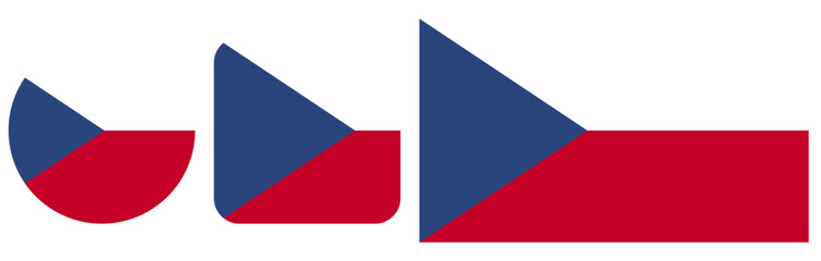 Signs, Icon flag of Czech on a transparent background. Vector graphics