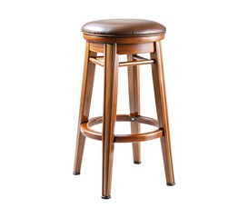 Classic wooden bar stool with padded seat perfect for kitchen counters and home bars