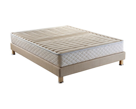 Detailed ups box spring isolated on plain background for furniture and bedding displays
