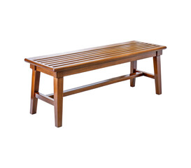 Solid wooden park bench outdoor furniture detailed realistic studio shot isolated on black high quality