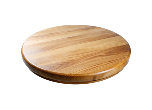 Detailed wooden lazy susan rotating tray serving platform kitchen dining table accessory