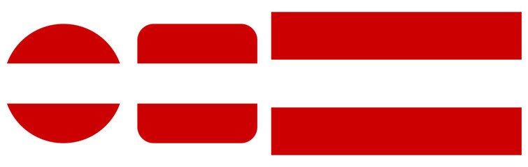 Signs, Icon flag of Austria on a transparent background. Vector graphics