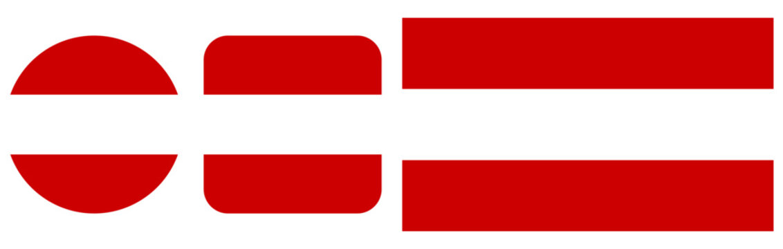Signs, Icon flag of Austria on a transparent background. Vector graphics