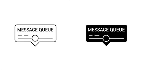 Obraz premium Message queue icons, representing message processing and waiting line