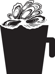 Oysters in a Cup Icon seafood shellfish