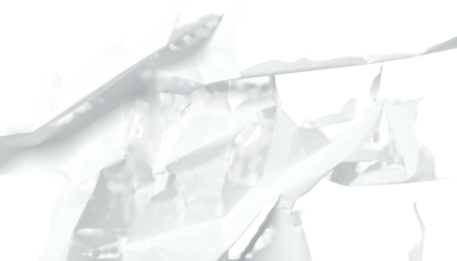 Crumpled white paper with sharp folds against a black background