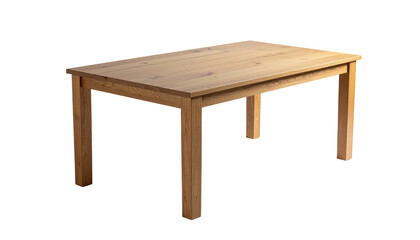 Simple wooden table on black backdrop, elevated perspective