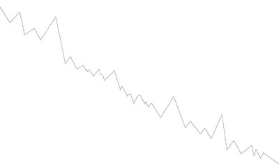 Dashed line with alternating upward and downward movements forming a variable shape element. Vector illustration EPS 10 .