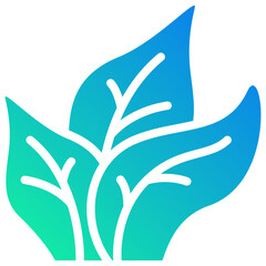 leaf gradient fill icon