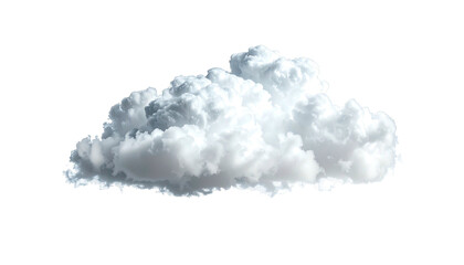 Puffy cloud isolated, bright white against a black backdrop
