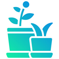 plant gradient fill icon