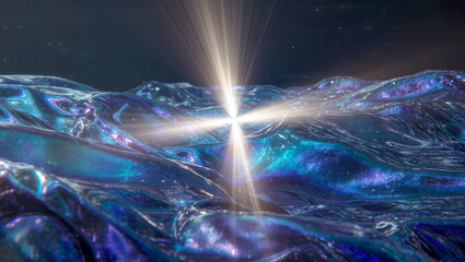 Radiant waves of artificial intelligence light in a cosmic ocean