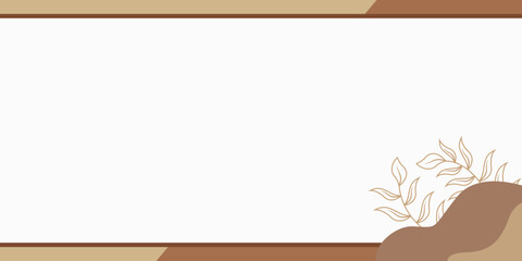 Brown Simple Beauty Frame Background Design