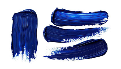 Vivid dark blue brushstrokes on dark background, thick textures