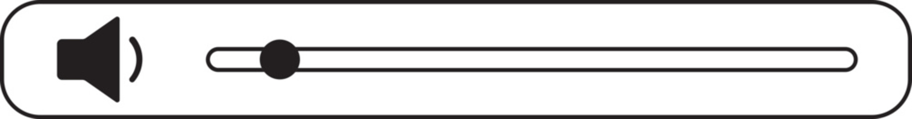 Volume Icon.Audio player for songs or podcast playlist. Adjust mixer volume level. Equalizer symbol concept for control, filter, balance, tuning, options, and preferences.