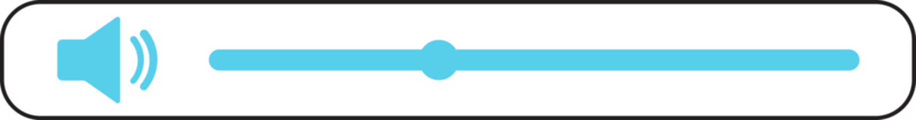 Volume Icon.Audio player for songs or podcast playlist. Adjust mixer volume level. Equalizer symbol concept for control, filter, balance, tuning, options, and preferences.