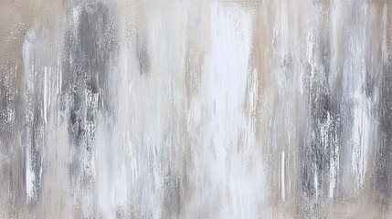 Abstract neutral tone paint strokes, textured grayscale and beige artistic background, vertical brush patterns, copy space