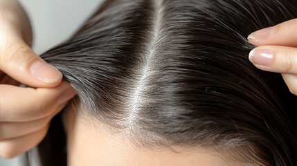 Fototapeta premium Close-up of hair care and grooming.