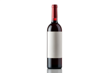 Elegant Red Wine Bottle Mockup | Blank Label Burgundy PSD Template