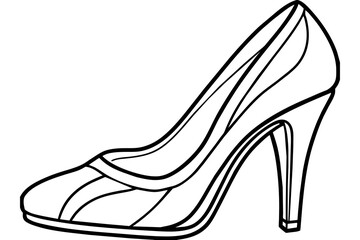 Black leather stiletto high heels are a stylish accessory for fashionable elegance