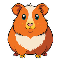 Guinea Pig Color Vector Illustration