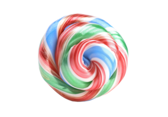 Colorful bonbon rotating under soft light,isolated on white background